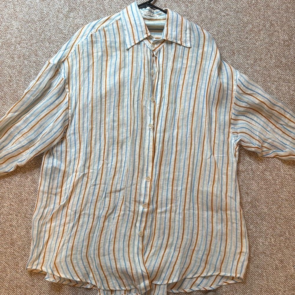 Vitamin A Linen Button Up